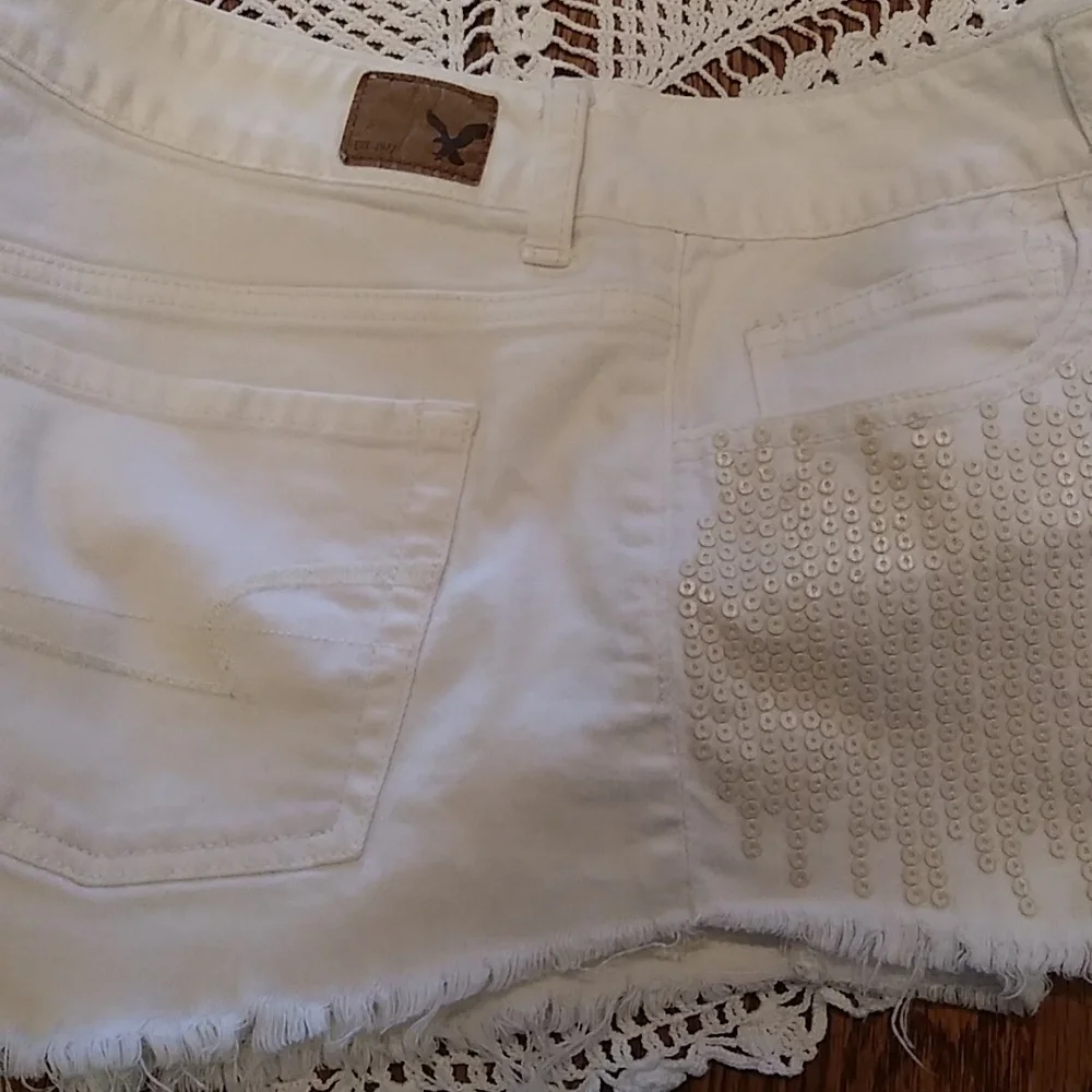 American Eagle white denim shorts - Picture 7 of 7